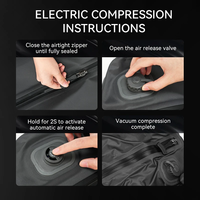 reeyee automatic vacuum storage bags for clothes, travel space saver bag for down jackets & waterproof clothing, sealed compress ReeYee Automatic Vacuum Storage Bags for Clothes, Travel Space Saver Bag for Down Jackets & Waterproof Clothing, Sealed Compress 5