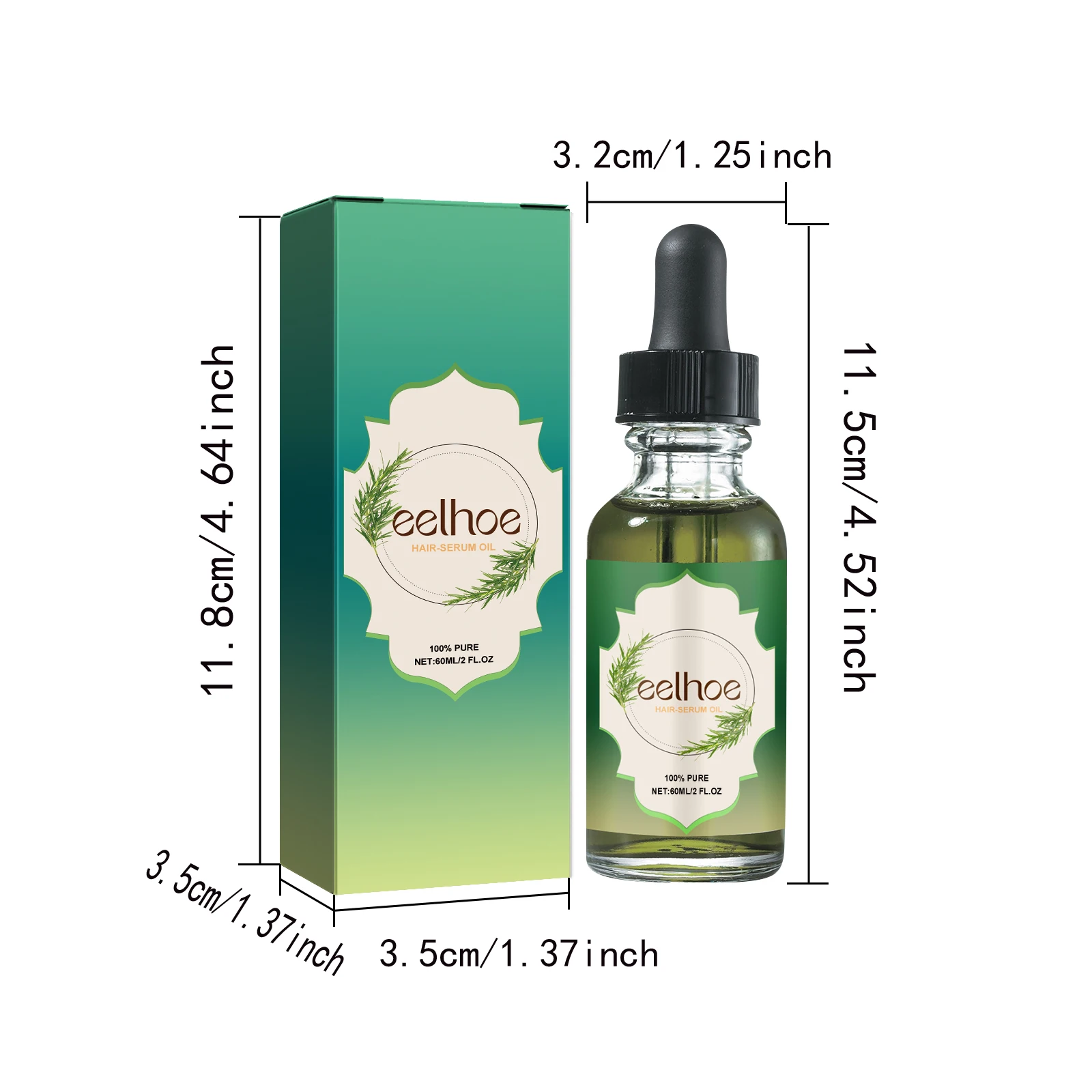 EELHOE Rosemary Hair Care Oil Gentle Nourishing Scalp Strengthening Hair Roots Volumizing Thickening Hair Care Essence Oil