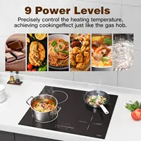 Индукционная варочная панель Hobsir с вилкой, варочная панель с 4 пластинами, индукционная варочная панель 60 см, 3500 Вт, встроенная варочная панель со шлейфом, блокировка от детей — изображение 2