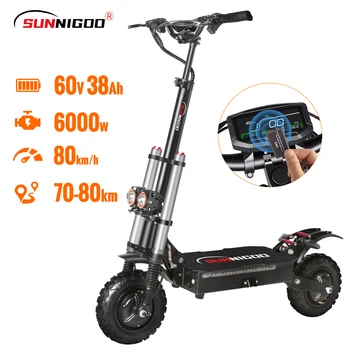 Scooter elettrico X10 6000W Doppio motore Batteria 60V-38AH Velocità massima 80 km/h Portata massima 80 km Pneumatici pieghevoli da 11 pollici Carico massimo 400 kg