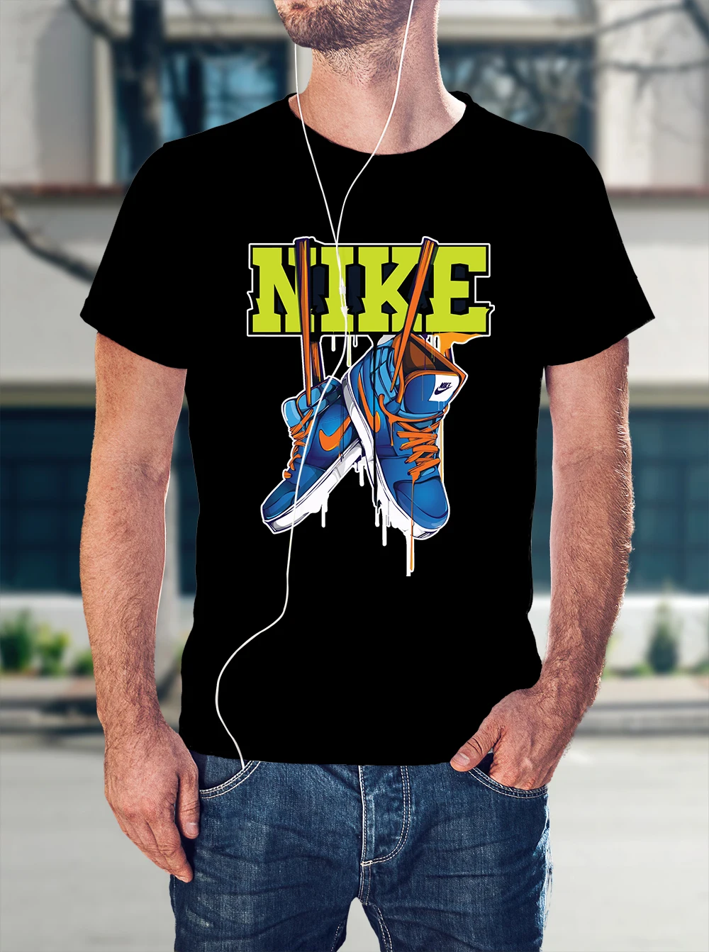 T-shirt oversize Nike, Nike, men's top with short sleeves