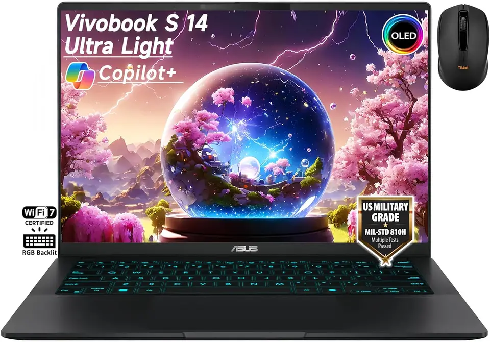 ASUS Vivobook S 14 AI OLED Laptop, Intel Arc Graphics,Intel