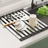 304 stainless steel kitchen sink drain rack, sink bowl and dish storage rack, foldable and retractable drain basket 3