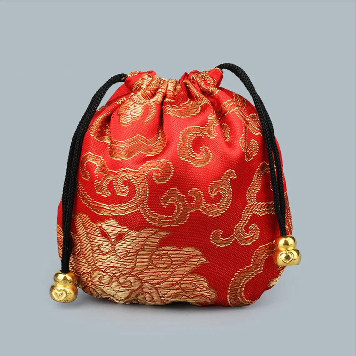 12pcs 11x11cm Silk Drawstring Pouch Bag for Necklace Bracelet Beads Jewelry Packaging Christmas Wedding Gift Organizers Pocket