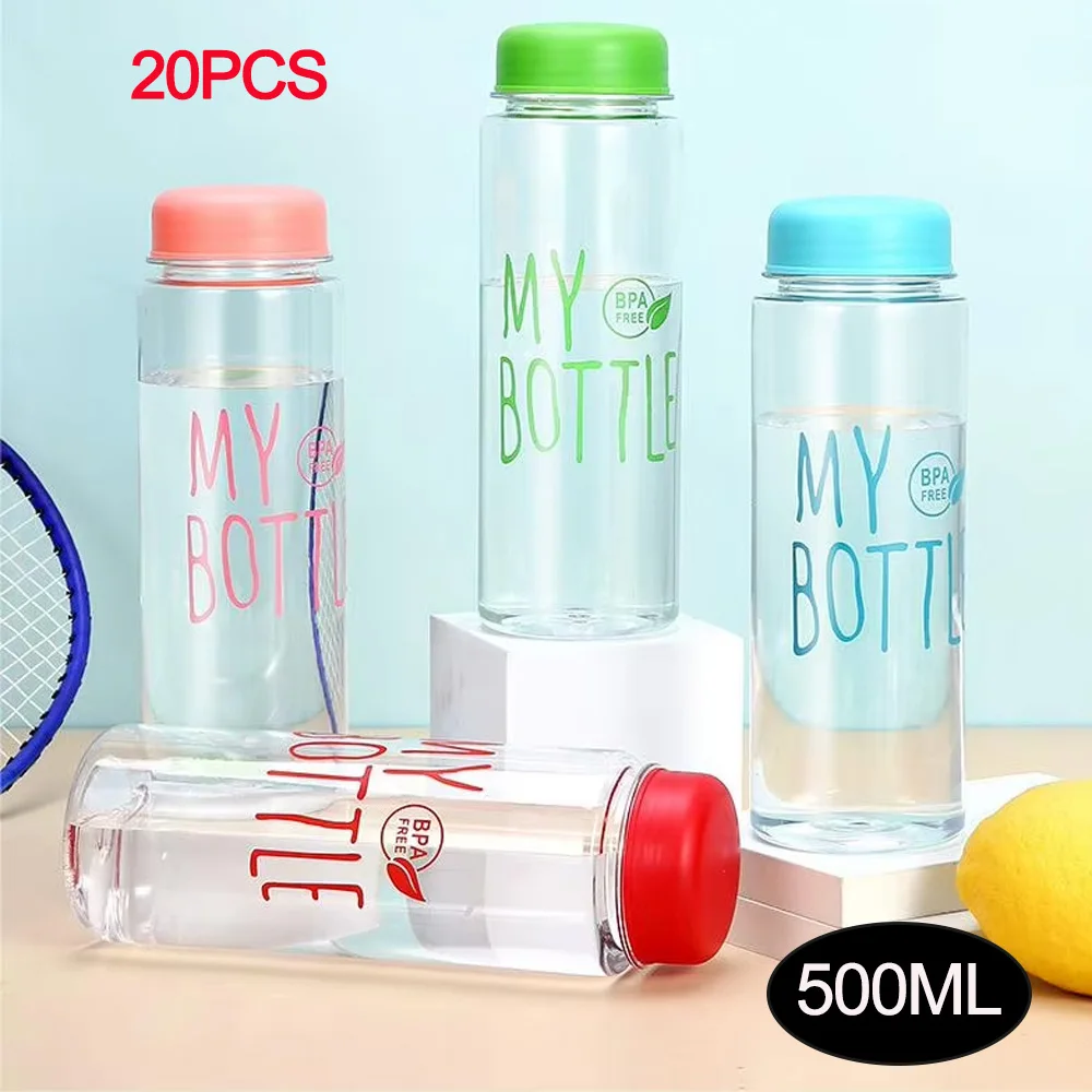 500ML 20PCS Bicycle Water Bottle Mountain Road Bike Water Bottle Outdoor Cycling Kettle Portable Cycling water cup Sports Wate