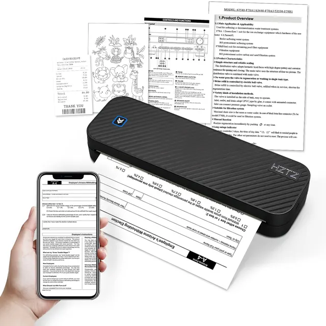 Inkless Portable A4 Thermal Printer | Bluetooth | Office & School Printing 3