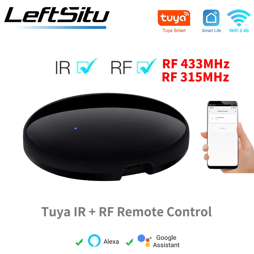 Smart Universal Remote Control Wireless Remote Controller Smart IR Remote Control Bluetooth Voice Remote Control Tuya IR RF Remote Control WiFi Smart Home for Air Conditioner ALL TV LG TV Support Alexa,Google Home