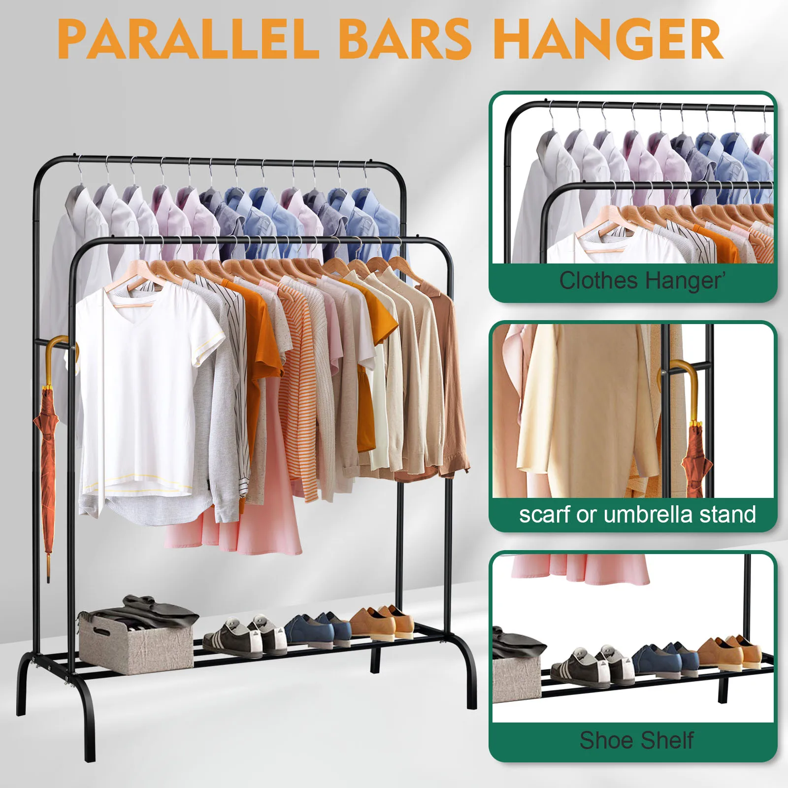 أرفف تخزين ملابس متعددة الأغراض