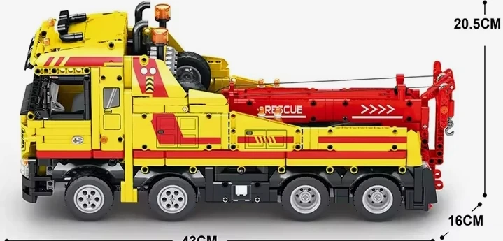 1794PCS Wrecker TECHNICAL RC Car Building Blocks Rescue Truck STEM Engineering Remote Control Car Model Bricks Kids Toys Gifts photo review