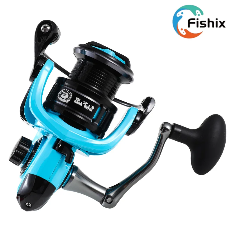 

FISHIX Blue Spinning Reel with Speed Ratio 5.2:1 Small Body High Quality Fishing Reels Brake Force 5KG Fishing Tools Metal Spool