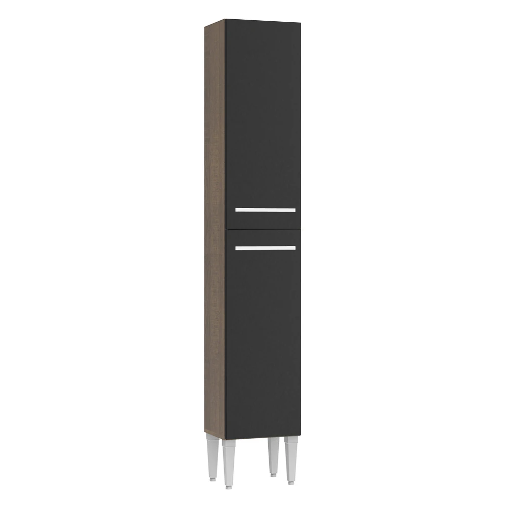 Despensero Alacena Multiuso Organizador Madesa 2 Puertas Color Marrón/Negro