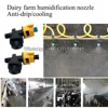 Nozzle for dairy farms 180°/360° nozzle cooling system cleaning 1/4" PP drip-proof quick connection livestock farm spray 6