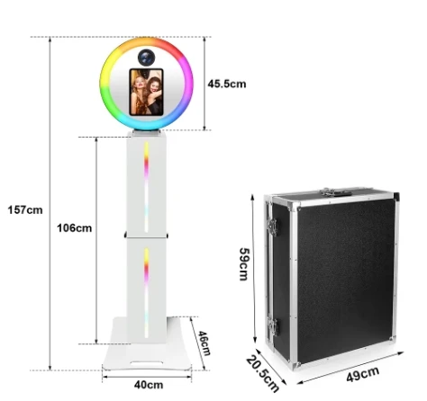 iPad Photo Booth, Selfie Maker, Adjustable Case with LED Ring Light for Events, Parties, Weddings A800491d056434ef19f3c902105762d9fk
