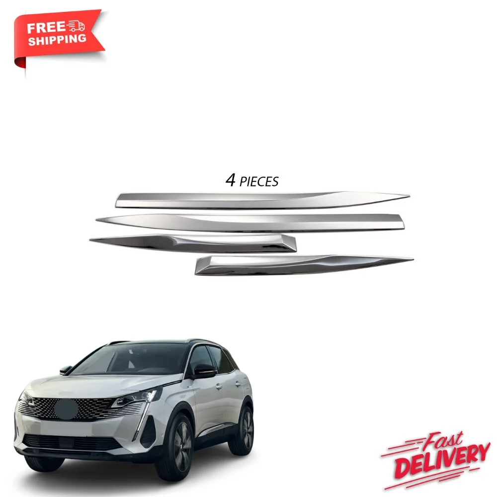 Chrome side door jamb cover pennant molding stainless steel 4 PCs