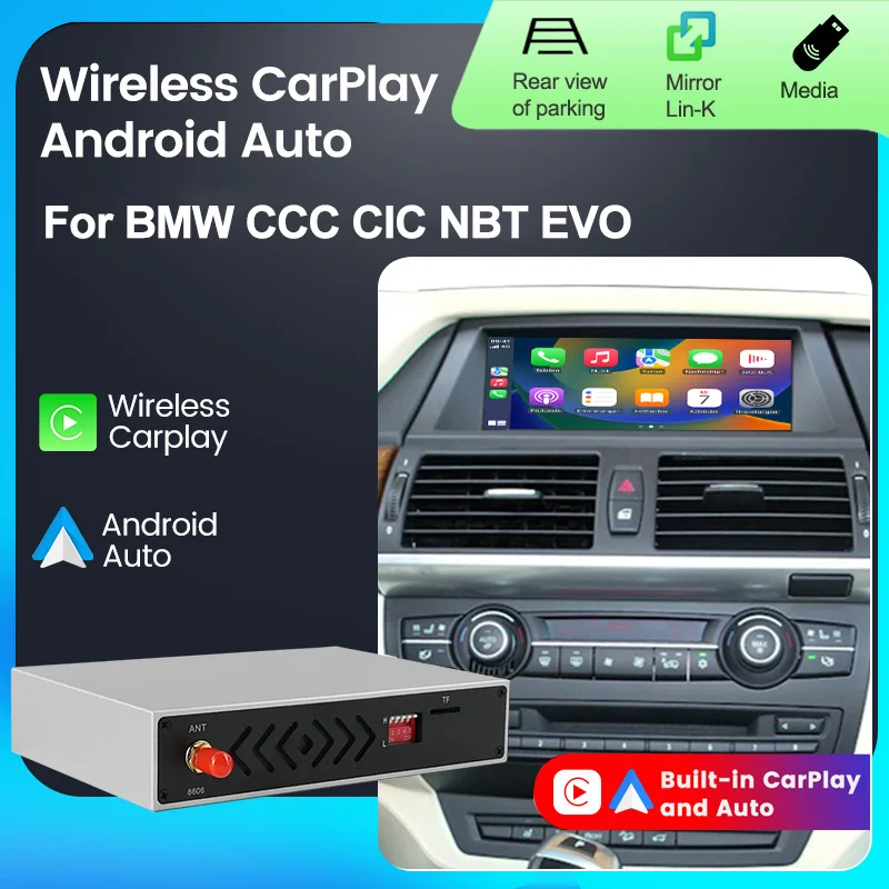 NaviFly Wireless Carplay and Android Auto Retrofit Kit For BMW E60 E70 E71 E90 F20 F21 F30 F31 F34 F36 F48 F15 F16 F25 F26 F49