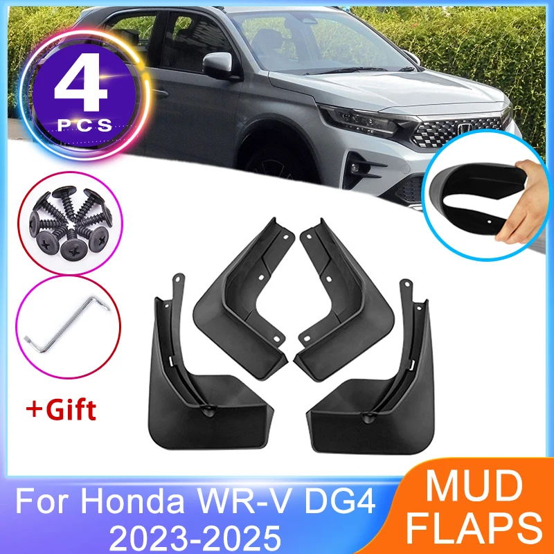 

For Honda WR-V WRV RS DG4 2023 2024 2025 Mudflaps Fender Mud Flap Wheels Splash Guard Cover Mudguards Protector Car Accessories