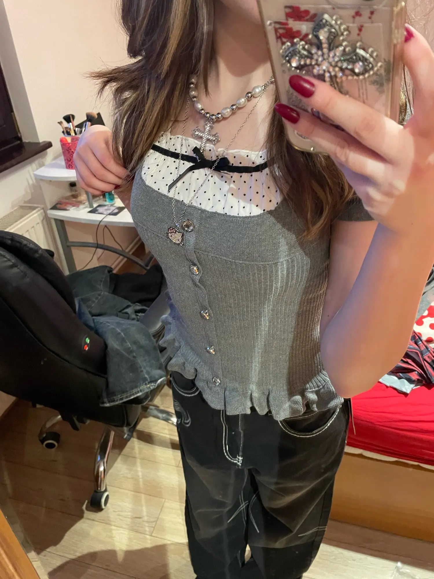 Y2k Patchwork T-shirt, customer photo