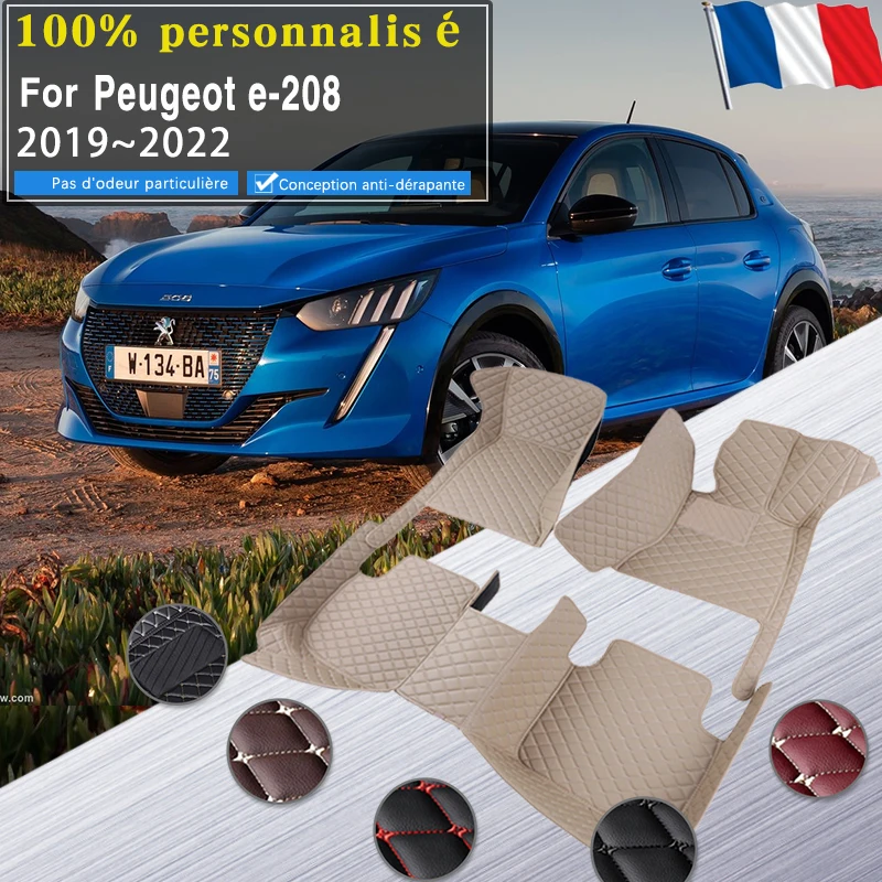 Jeu de tapis de sol caoutchouc avant Peugeot e-208 (P21)