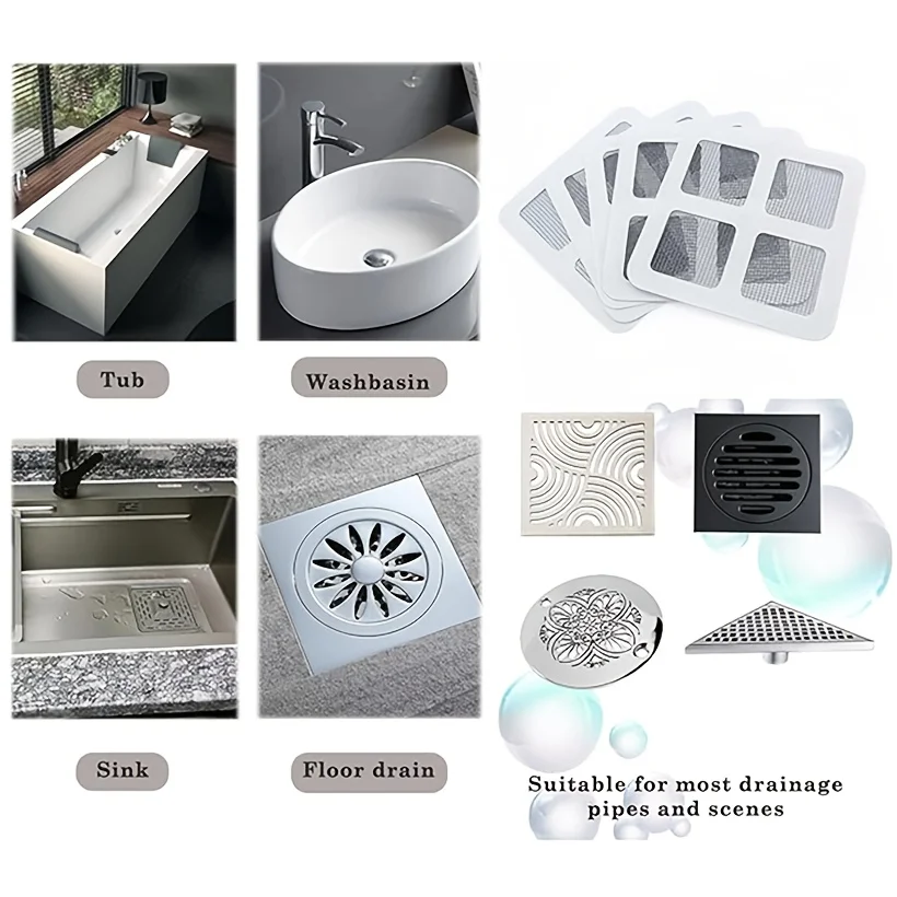 Disposable Hair Stoppers & Catchers 10pcs for Bathroom Kitchen