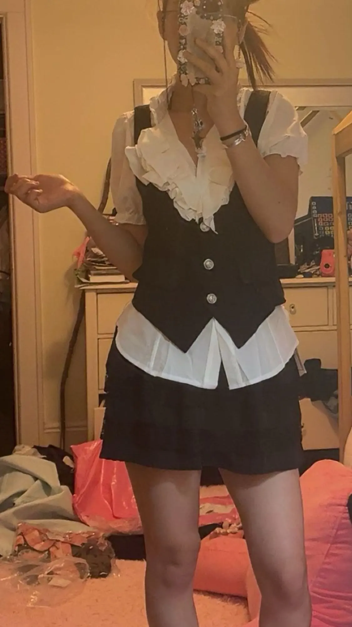 Preppy Style Dress Set - Ouji Aesthetic photo review