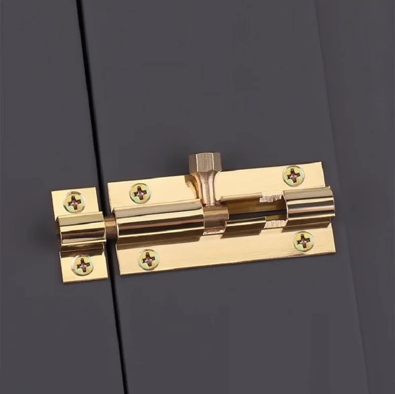 10Pcs Brass Slide Barrel Door Bolt Latch With Screws For Furniture Cupboard Cabinet Window