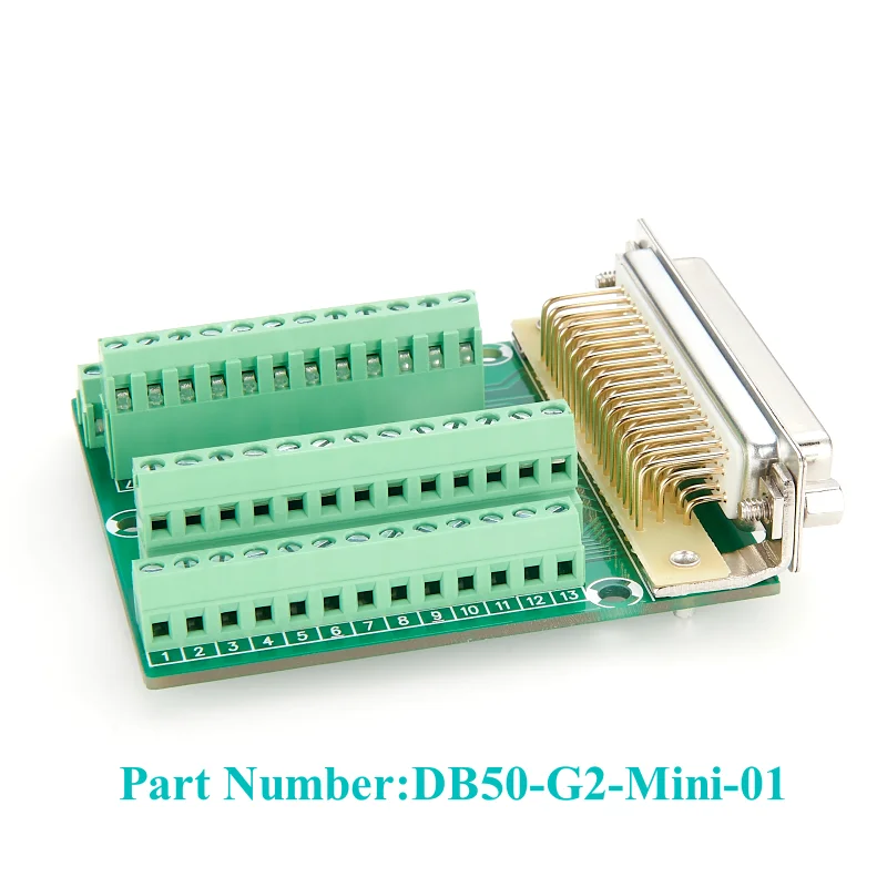 DB50 Buchsenanschluss D-SUB 50-polig Lötfreier Terminaladapter Breakout-Board DB50 zu lötfreiem Terminal PCB Signalmodul – Detail 5