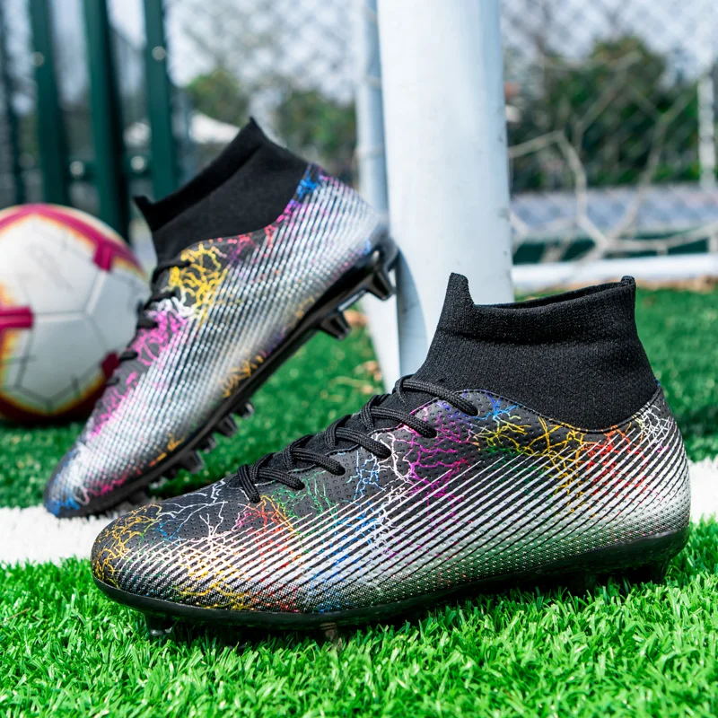 Men Kids Ankle Boots Children Fast Soccer Training Sneakers Outdoor Non Slip Male Football Cleats Shoes_voghion.com