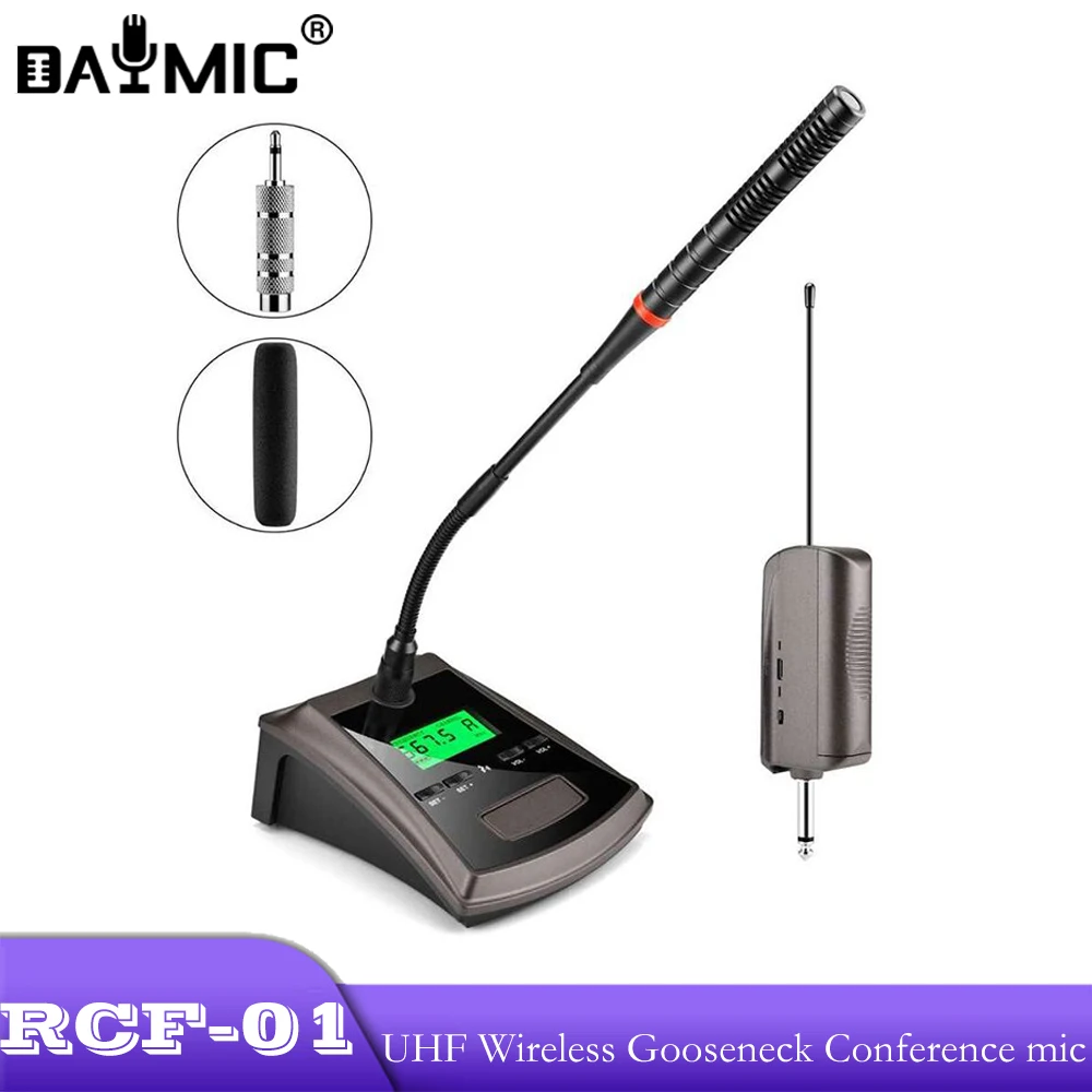 

AOSHEN RCF-01 Universal UHF Wireless Conference Desktop Gooseneck Microphone For Speech Meeting