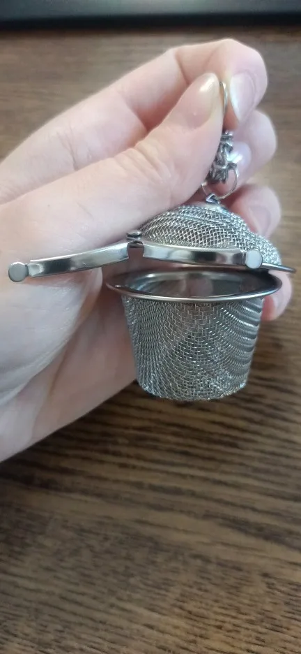 Tea Spice Strainer Seasoning Ball Mesh Herbal Ball Stainless Steel Teakettle Locking photo review