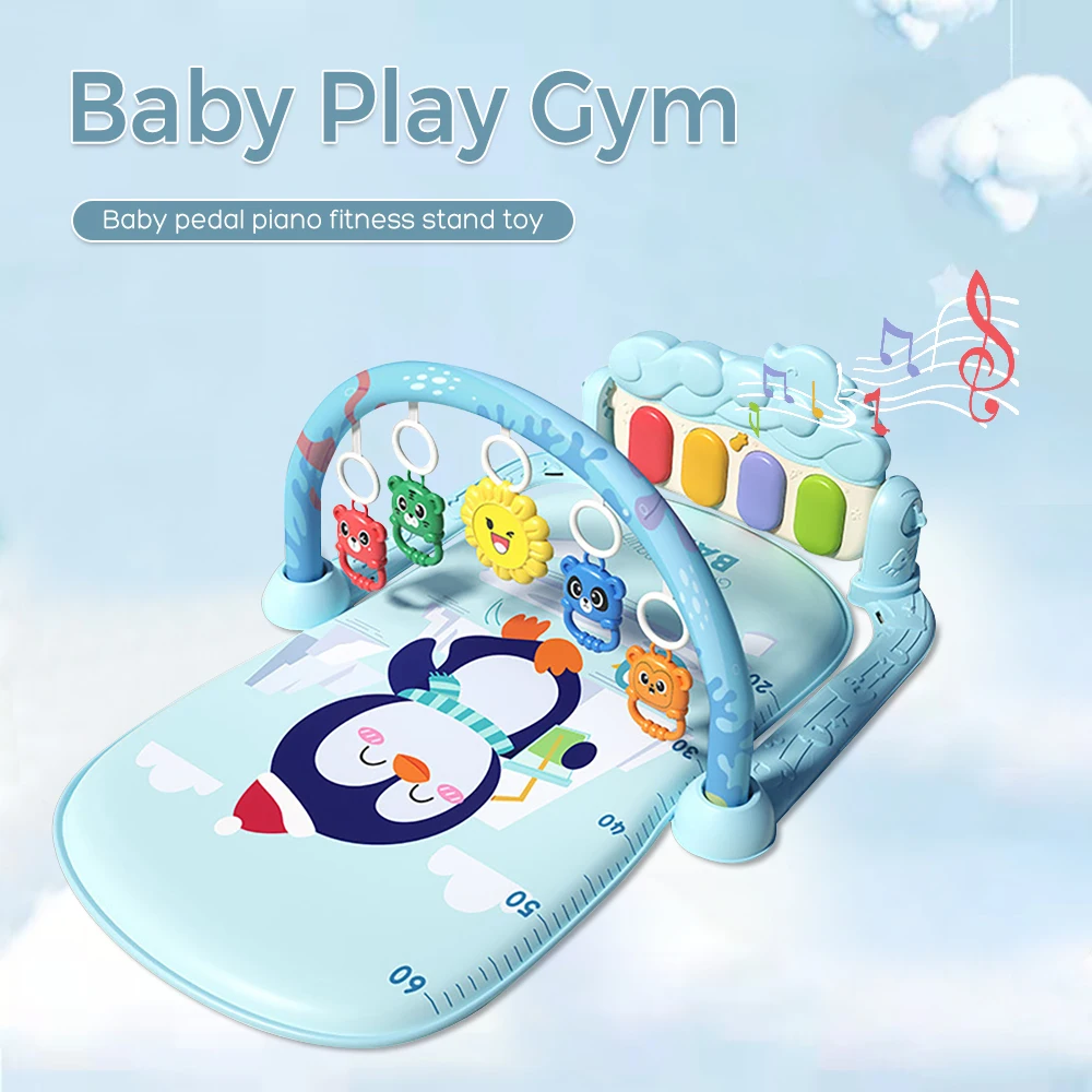 0-12 Months Baby Activity Gym Rack Musical Surface Activities Crawling Waterproof Carpet Activity Play Mats Newborn