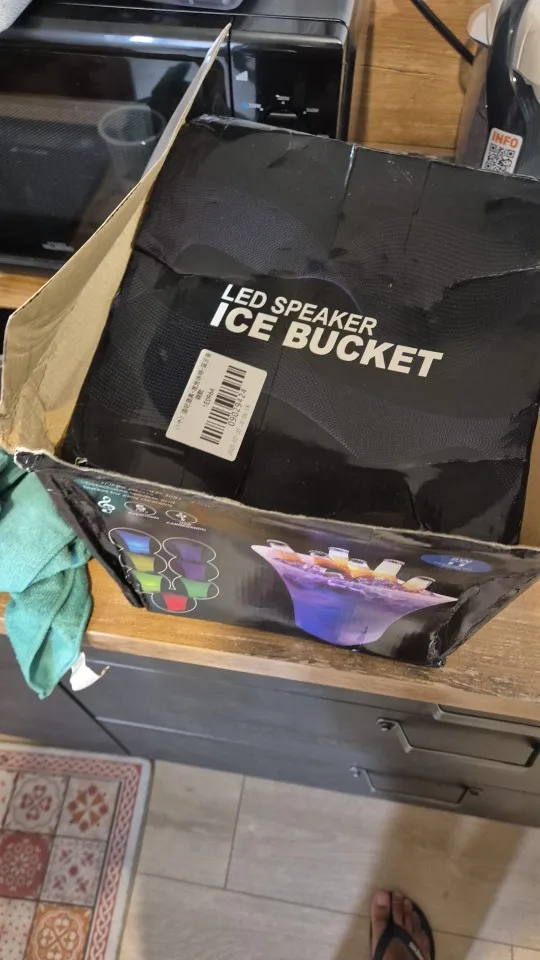 Bluetooth LED Ice Bucket ¦ Light-Up Speaker Cooler For Party & Bar