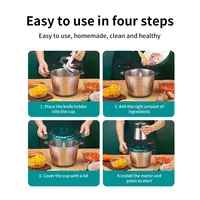 Электрические мясорубки 2л, пищевая дробилка из нержавеющей стали, многофункциональная овощерезка, процессор, измельчитель, кухонные блендеры — изображение 3