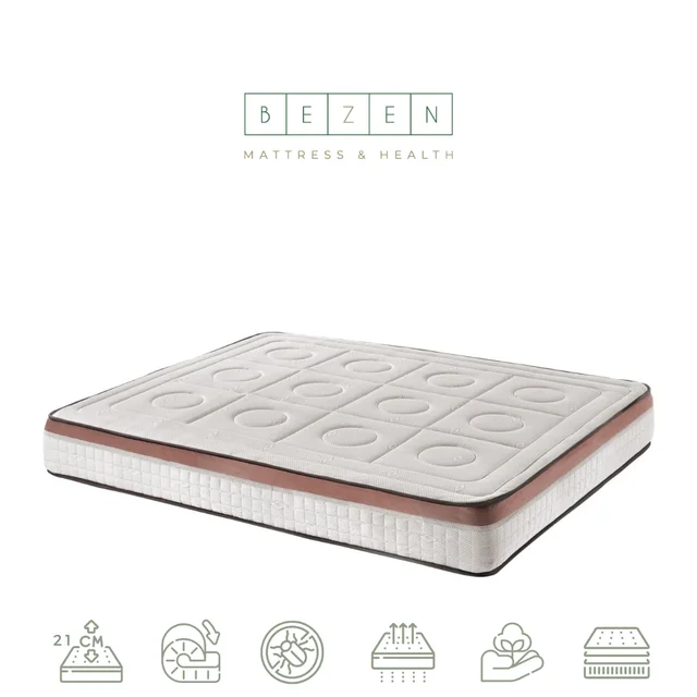 Bezen mattress viscoelastic Toscana Deluxe Extra-comfort effect 7 comfort  zones, 21 cm