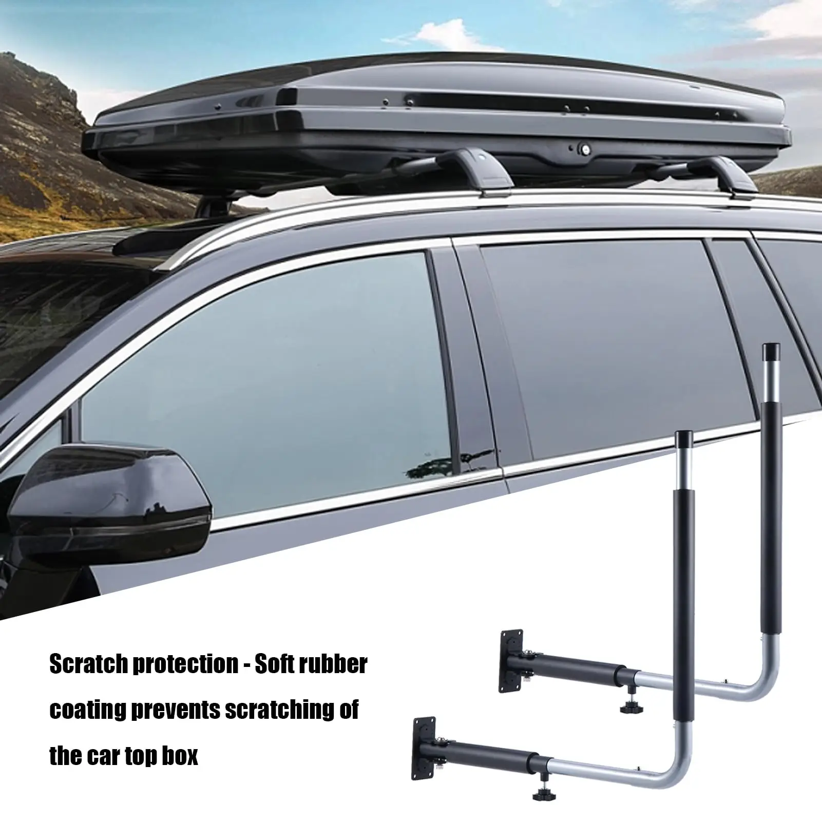 Car Exterior Parts Car Roof Luggage Side Wall Storage Rack Wall Mounted Bracket 75 kg Load Capacity For Surfboards Kayaks