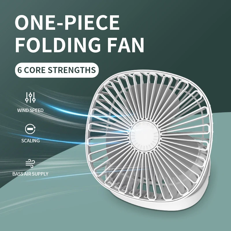 Desktop Wall Mounted Mini Small Foldable Fan Rechargeable Folding Electric Fan USB Small Fan Amping