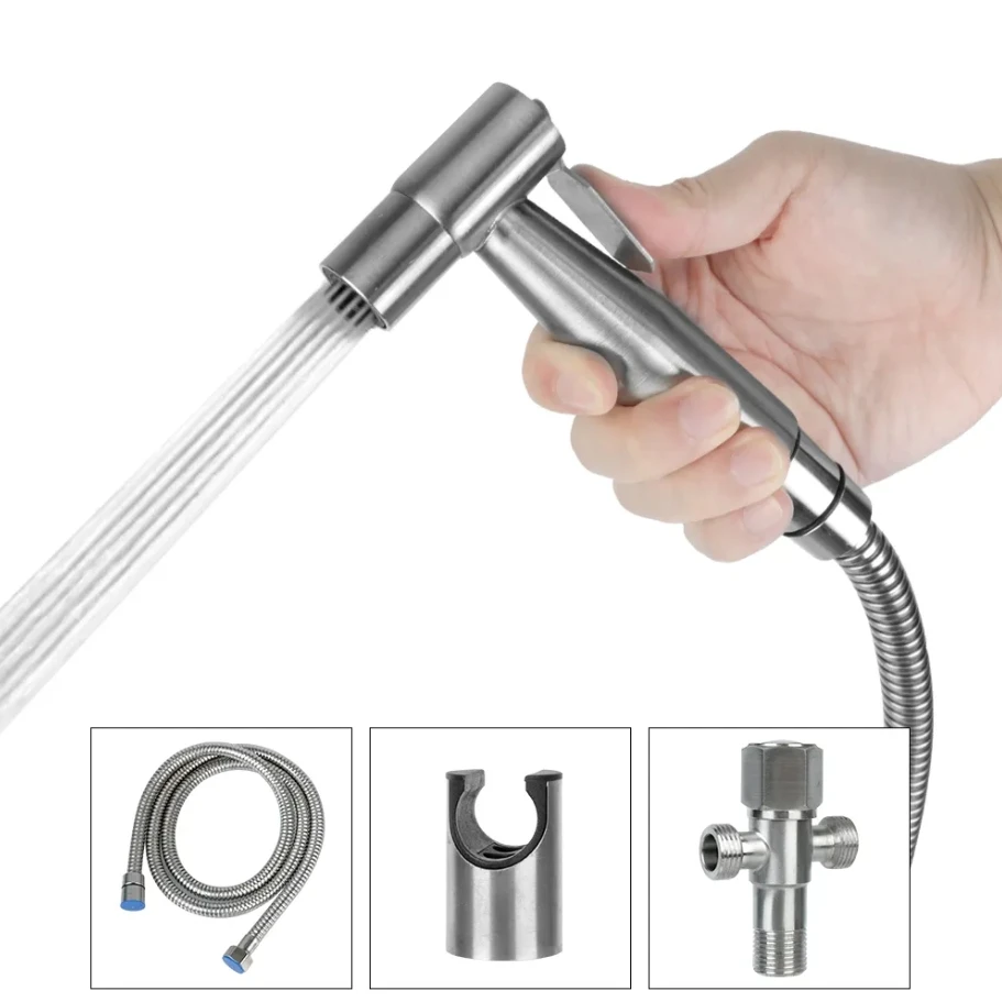 Handheld Hand Bidet faucet For Bathroom hand sprayer shower head Bidet sprayer set For toilet Stainless Steel self cleaning
