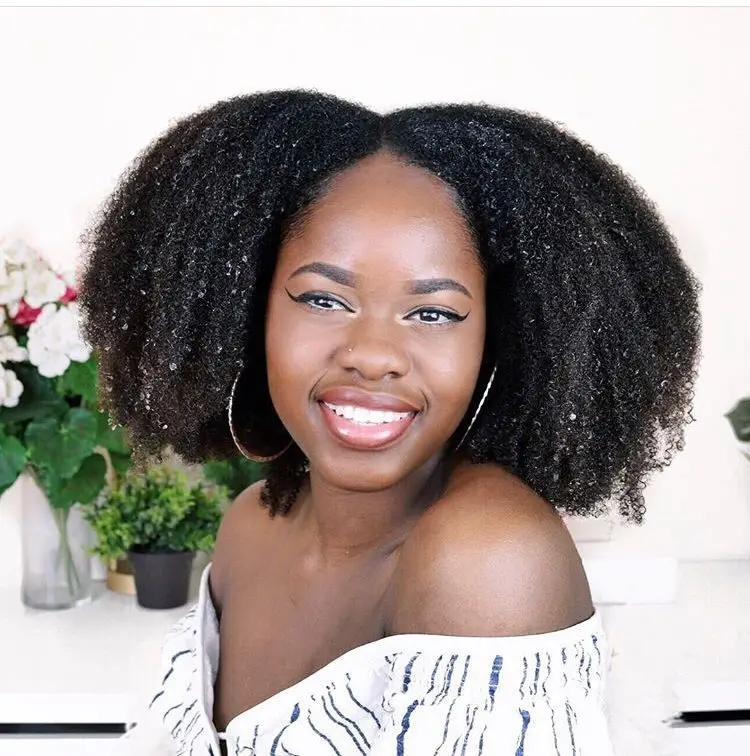 Afro Coily Curly 4 Bundle Deal 4B 4C Brazilian 100% Human Hair Extension Natural Color 14-22" Queen Weave Beauty