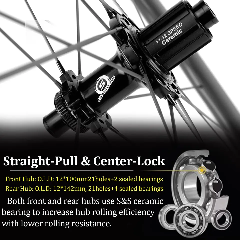 スーパーチーム-カーボンロードバイククリンチャー,U字型ホイール