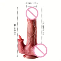 Realistischer Dildo-Vibrator, Schub, Penis, Zunge lecken, Klitoris, doppelte Penetration, Analsex-Maschine, schneller Orgasmus für Frauen, Sexspielzeug 6