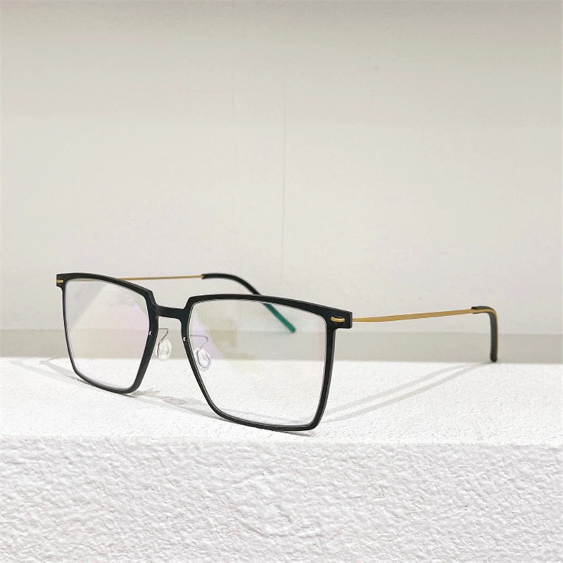 

Optical Eyeglasses For Men Women Retro 6577 Style Anti-Blue Square Titanium Frame Glasses Light Lens With Box
