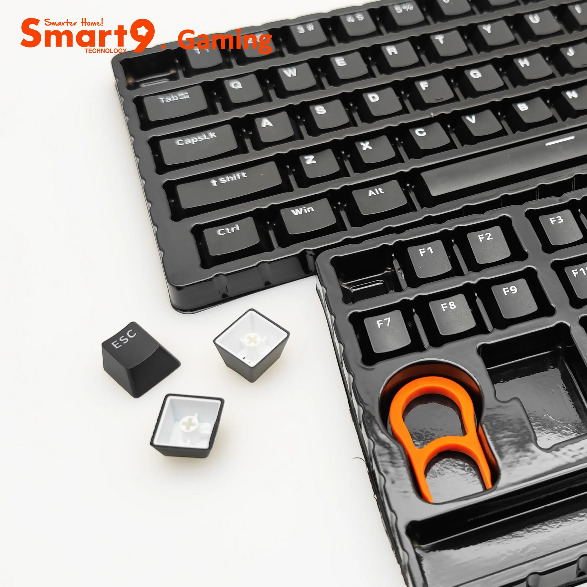 Pbt Duplo Tiro Keycaps Arco Wob com Perfil Oem 148 Chaves Layout Conjunto Completo para Teclados Mecânicos Smart9 - Imagem 4