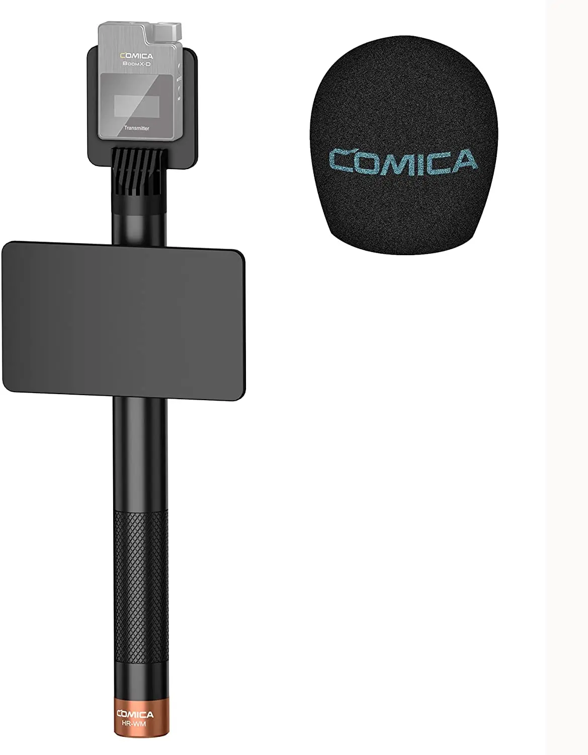 Comica-HR-WMワイヤレスマイク用ハンドヘルドアダプター、取り外し可能 