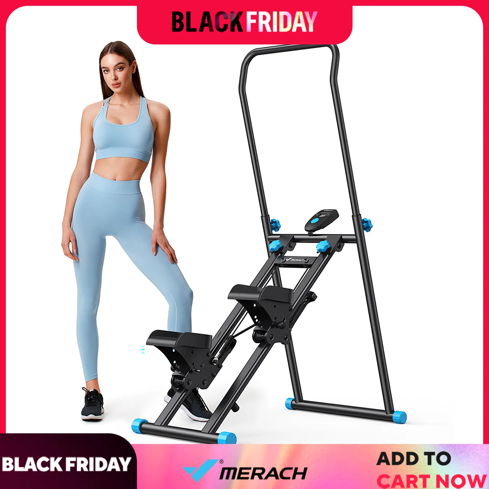 Stair Stepper for Home Gym Exercise climbing machine New Version Vertical Climber Machine Full-Body Workout Compact Folding Cardio Stepper