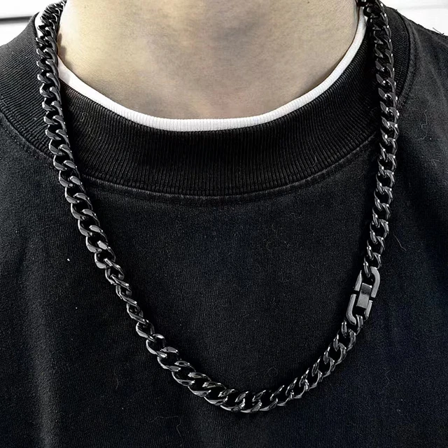 Fashion Men's Steel Necklace Titanium Necklace Chain 3mm-4mm K6A3 | eBay