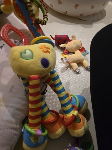 Soft Giraffe Zebra Animal Handbells Rattles Plush Infant Baby Development Handle Toys photo review