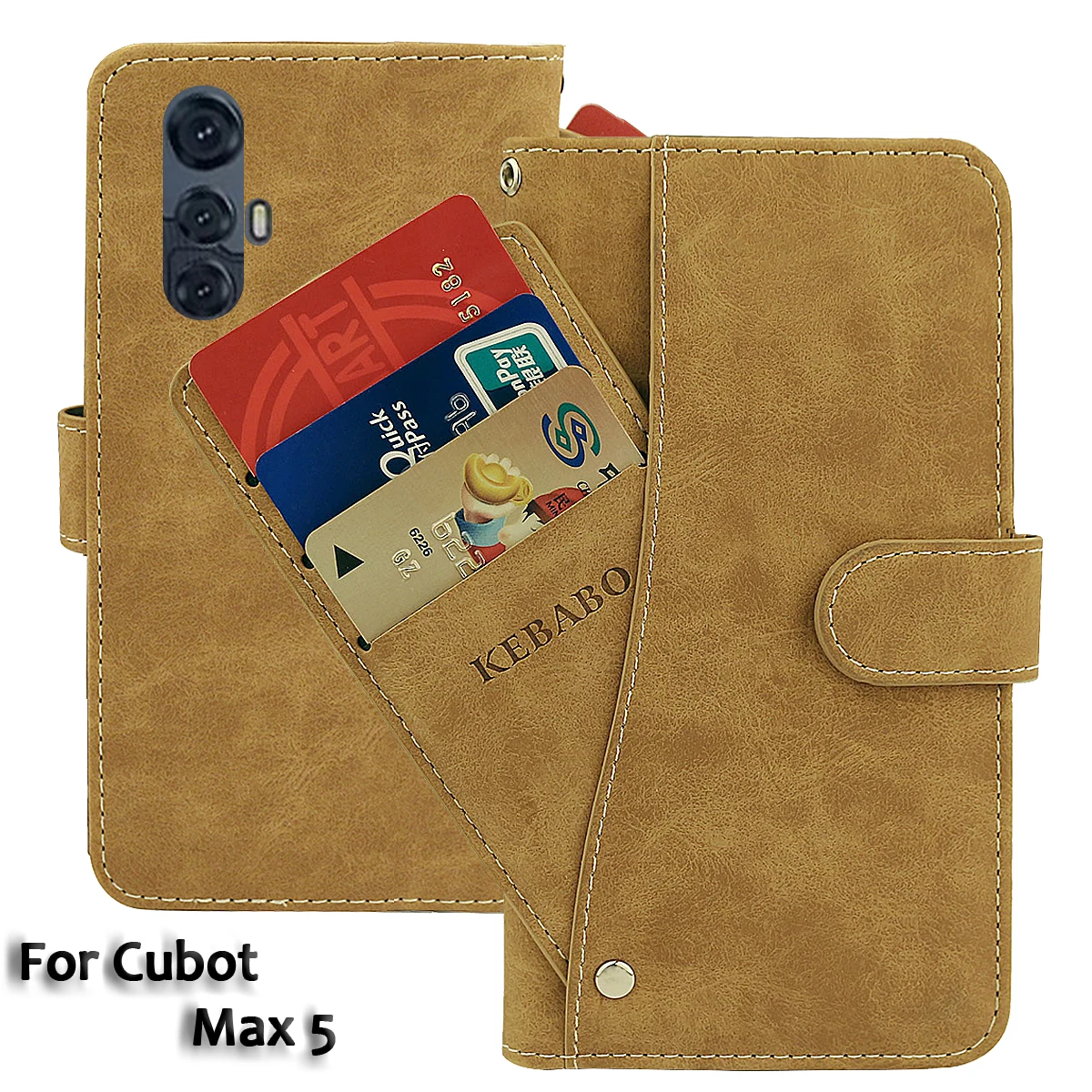 BAILI RFID Blocking Coque pour Cubot Max 5, Béquille, [RFID] Compatible