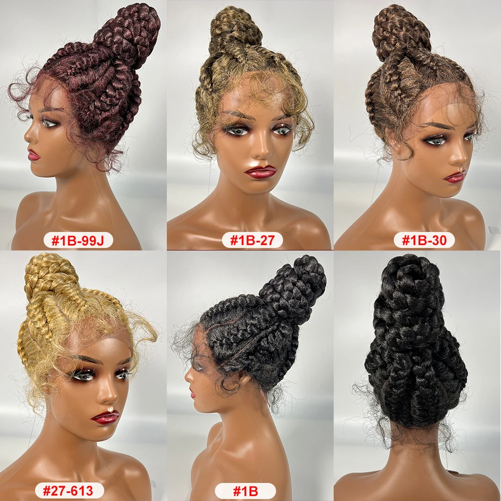 Glueless Box Braids Wigs, Braided Hair Wig Women