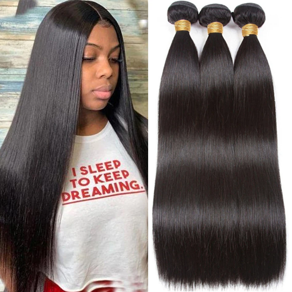 Brazilian Raw Straight Hair Bundles 1/3/4 Pieces Straight Human Hair  Bundles 12A 8 26 Inch Remy Hair Extensions For Black Women| | - AliExpress