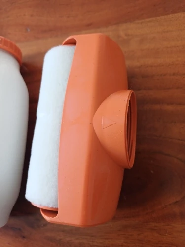 Rouleau de peinture murale antibactérien, brosse de réparation à base d'eau, peinture pour mur intérieur de maison, petit rouleau de peinture en Latex blanc Portable photo review