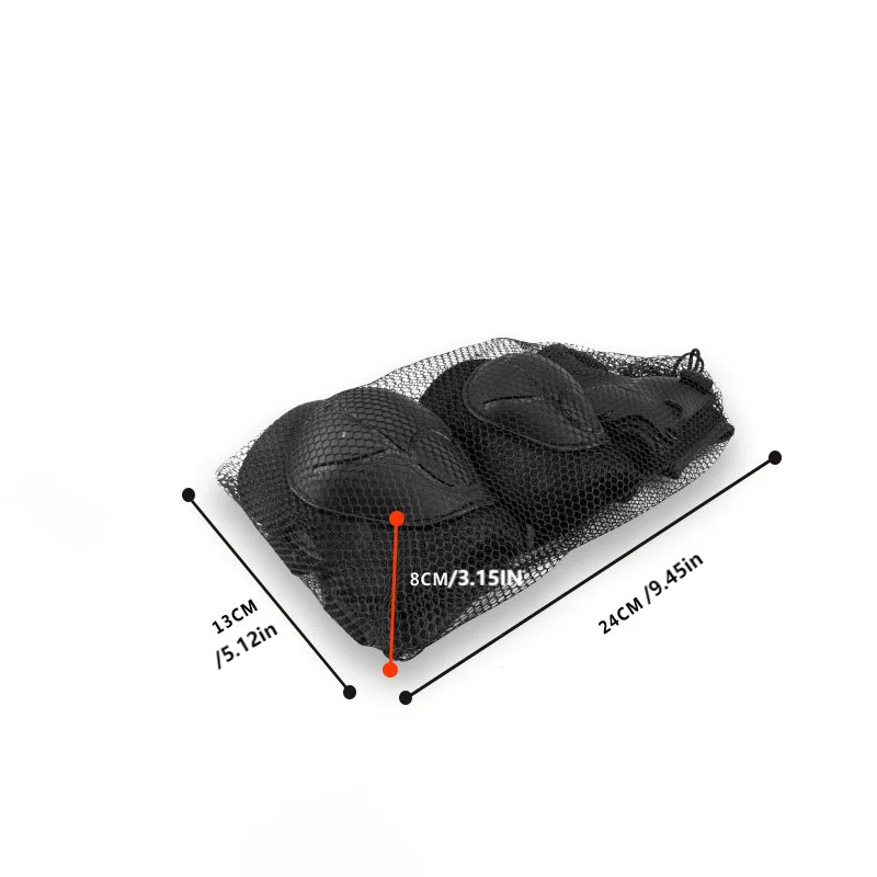 Skateboard Protective Gear 6-in-1 Set Knee Elbow Wrist Guards Skateboard Roller Skating Bicycles Inline Skating Scooter